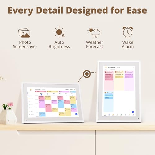 Image of Digital Calendar Touch Screen 10 Inch, Electronic Calendar Chore Chart for Family Monthly /Weekly /Daily Planner, Smart Calendar for Home Organization, Desk Mount and APP Control