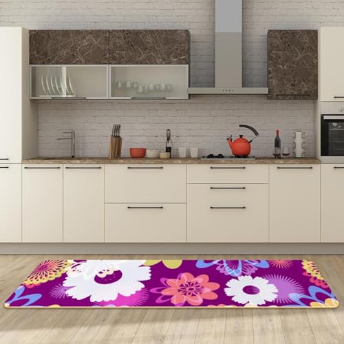 Alfombrillas de cocina decorativas y absorbentes con base de seguridad 3