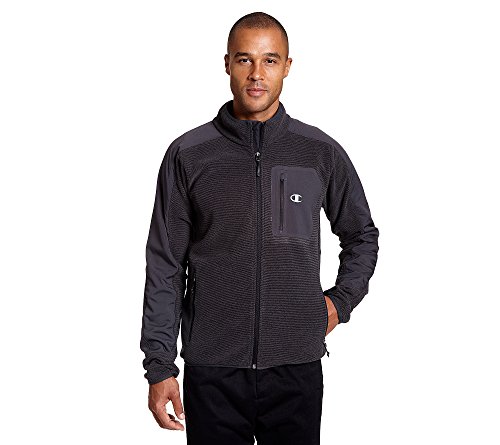 Champion Men's Mock Neck Textured Fleece Jacket