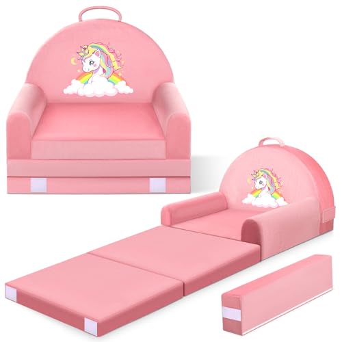JUOIFIP Sofá Infantil 2 en 1 Silla Plegable