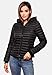 Navahoo Damen Damen leichte Übergangsjacke Steppjacke mit Kapuze Kimuk Schwarz Gr. XL