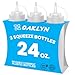 Produktbild Oaklyn (Set of 3) 590ml Plastic Squeeze Bottles with Screw Caps - Perfect Dosing Bottles and Sauce Dispenser for Ketchup, Mayo, BBQ Sauce - BPA Free Clear Squeeze Bottles for Cooking (Empty)