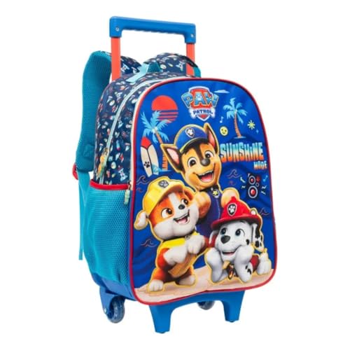 Mochila de Rodinhas com Alças Escolar 16 Patrulha Canina R