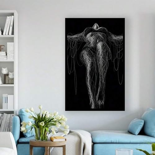 Art mural féminin moderne grand format déco salon chic 60x90 - 2