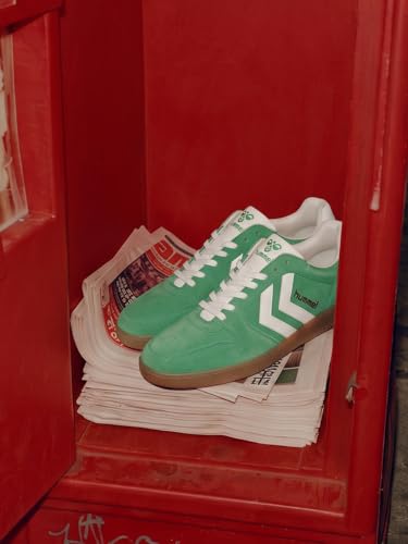 hummel Classic Verve Green Suede Sneaker for Chrismas Green & White - Image 3