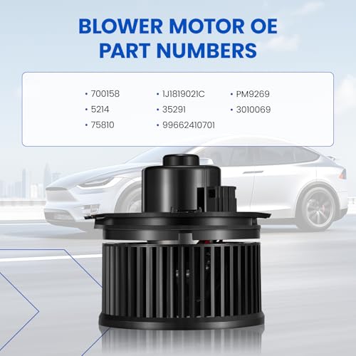 Image of HVAC Blower Motor 700158 Compatible with Audi TT /TT Quattro 2000-2006, Compatible with Porsche 911 Boxster Cayman, VW Golf Jetta, 75810 PM9269 A /C Blower Motor Assembly