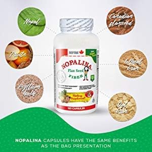 Nopalina Flax Seed Plus Formula Capsules, 120 Count (omega 3-6-9, flax seed)