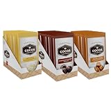 Picture of Cocoa Classics Variety Pack: Cocoa Mix, Chocolate Supreme, Arctic White, Salted Caramel Hot Chocolate Made with Nonfat Milk, Just Add Water, Make Hot or Iced, 1.25oz Packets (Pack of 36)