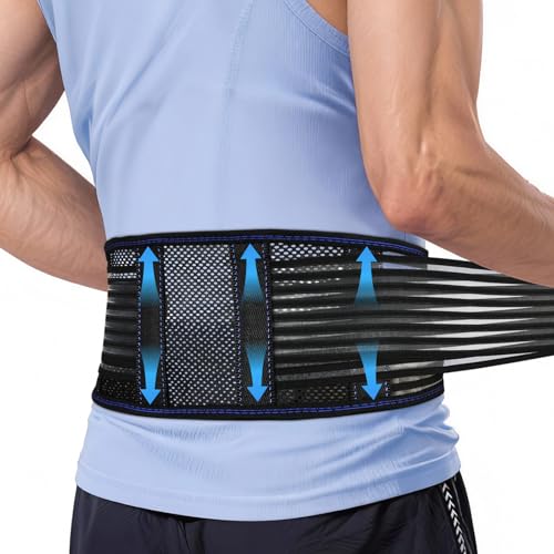 Beugo Fascia Lombare Supporto Schiena, Fascia Lombare Supporto Schiena Regolabile per Uomo e Donna, Cintura Lombare di Sostegno Traspirante e Confortevole per Lavoro fitness e Sport, L