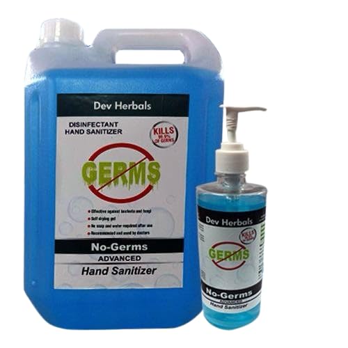 Dev Herbals No Germs Hand Sanitizer 5 litres can comes with 500 ml sanitizer 70% alcohol_color-Blue. (B0CWV6VTLJ) Amazon Price History, Amazon Price Tracker