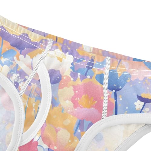KLL Vibrant Floral Pattern Poppy Boys Toddler Cotton Nighttime Underwear Breathable Undies4