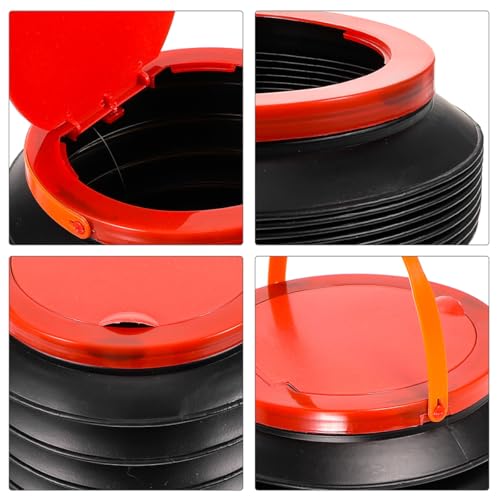 Bote de basura plegable para playa y viajes contenedor de plastico BETOOKY de 4 litros 7