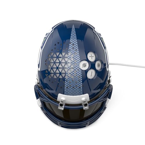 Image of NFL Echo Dot Bundle: Includes Echo Dot | Glacier White and Limited-Edition NFL Helmet Stand | Seattle Seahawks