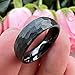 TUTISS 6mm Black Hammered Tungsten Rings for Men Women Fashion Engagement Wedding Bands Domed Matte Finish Comfort Fit Size 8.5