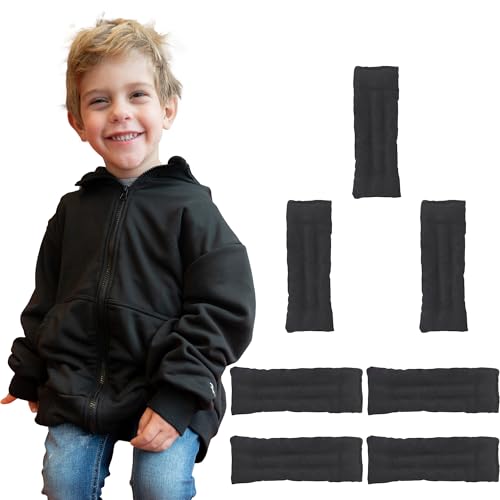 Flutterby Kids Weighted Zip-Up Hoodie Sweatshirt Black, Discreet Soothing Sensory & Calming Solution