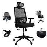 【Komfort】Die hochelastischen Kissen aus atmungsaktivem Mesh und hochdichtem Schwamm,bieten eine angemessene Gewichtsverteilung,die sowohl atmungsaktiv als auch komfortabel ist.Die Vorderkante des Sitzes sieht aus wie ein Wasserfall und reduziert den Druck auf die Oberschenkel so viel wie möglich im Sitzen.