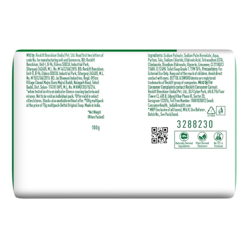 Dettol Original Germ Protection Bathing Soap Bar (400gm) | Kills 99.99% germs, 100g - Pack of 4 - Image 6