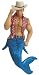 December Diamonds Dallas Merman Ornament,Blue, Tan