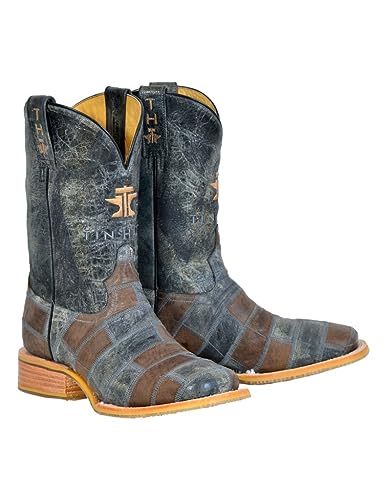 Tin Haul Western Boot Mens Bricks Stones Patchwork 14-020-0077-0504 BL2