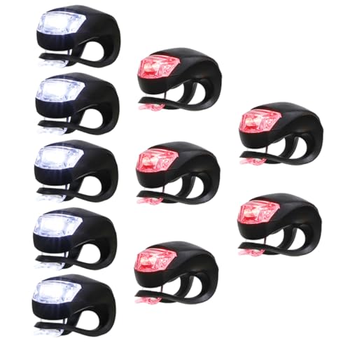 Feux pour vélo en silicone étanche contre l'obscurité : lot de 10 lampes de nuit