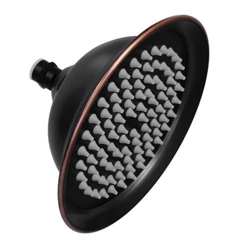 CATIEBYE Pommeau De Douche Cuivre Vintage Buse Arrosage Pluie Pour Salle De Bain Pommeau Avec Finition Noir Antique