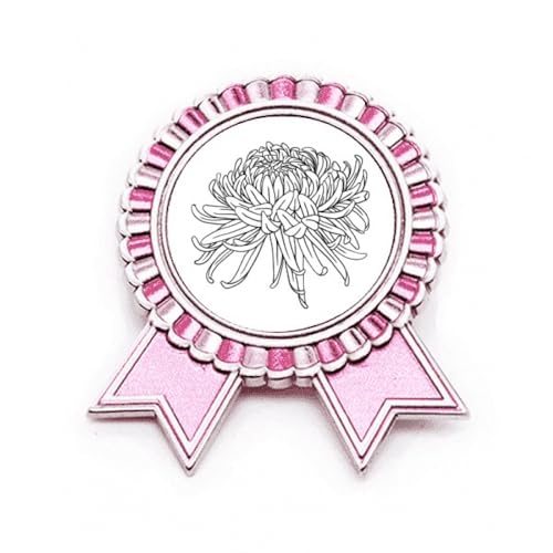 Broche rose chrysanthème métal M pour égayer un vêtement trop terne