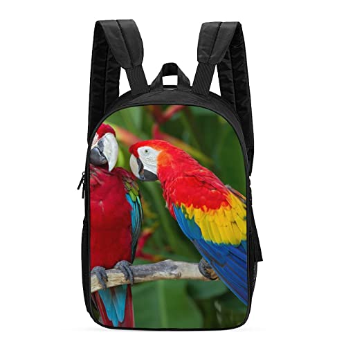 Mochila escolar unisex de loro en 3D para adolescentes y viajes 42x30x13cm