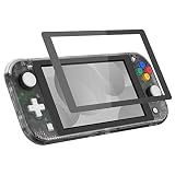 eXtremeRate Jasne Czarny DIY Wymiana Obudowa dla Nintendo Switch Lite Konsoli, NSL Handheld Controller Housing z Osłoną Ekranu, Niestandardowa Obudowa Cover dla Nintendo Switch Lite Konsoli