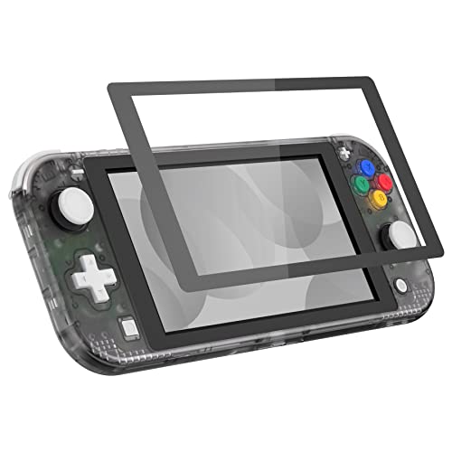 eXtremeRate Clear Black DIY Replacement Shell for Nintendo Switch Lite, NSL Handheld Controller Housing with Screen Protector, Custom Case Cover for Nintendo Switch Lite - Image 7