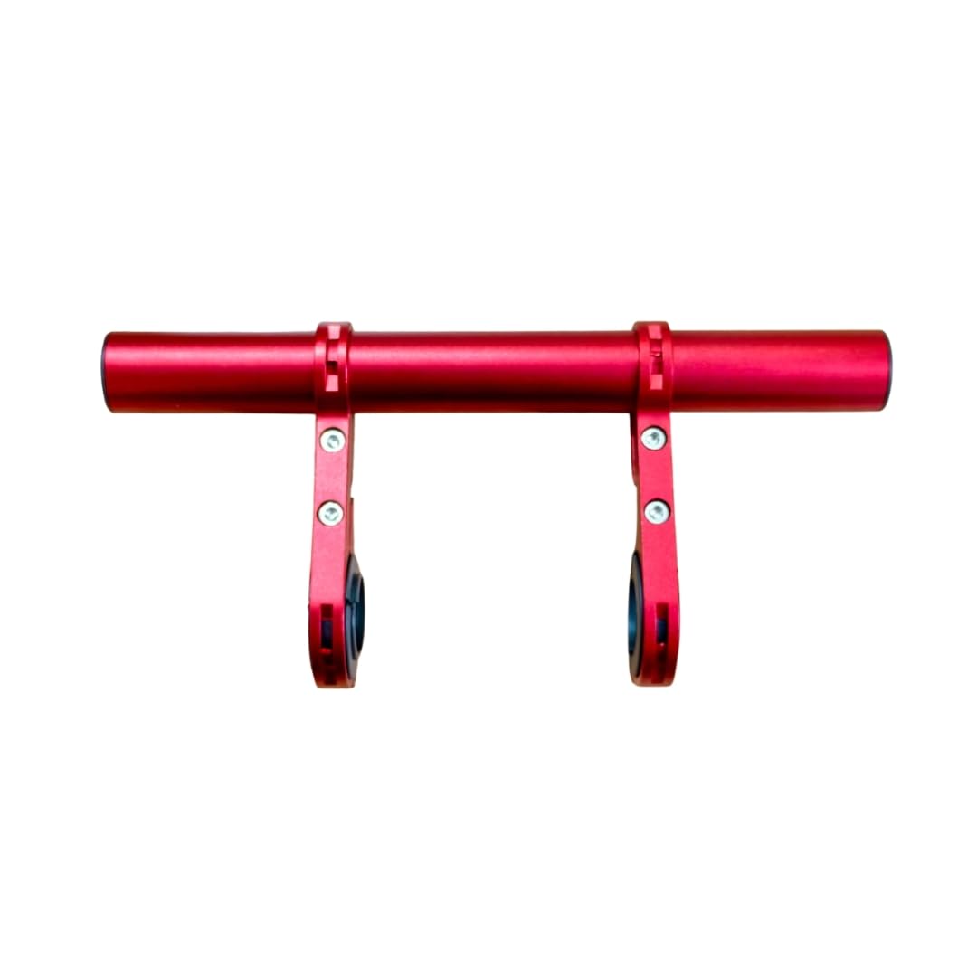FCC Racing Aluminium Handlebar Extender Double Clamp Mount Red Bicycle Handle Grip (31.8 mm)-image-11