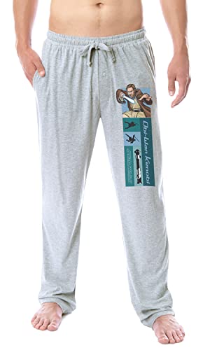 Calça de pijama masculina do filme de Star Wars OBI-Wan Kenobi personagem de dormir, Cinza, XXG