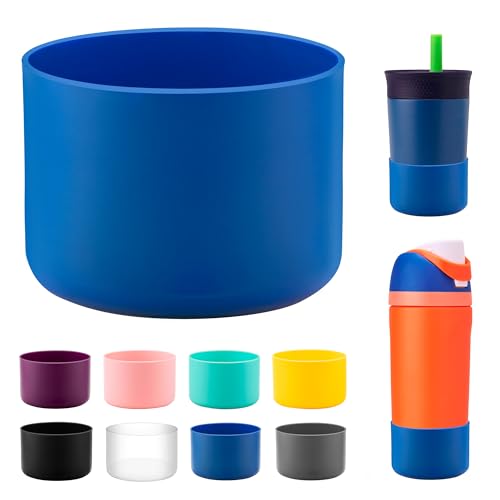 Image of Bluwing Silicone Boot for Owala Kids Water Bottle 14/16 oz, Anti-Slip Protective Sleeve Bottom Protector for Owala Kids Tumbler 12oz, FreeSip 16oz