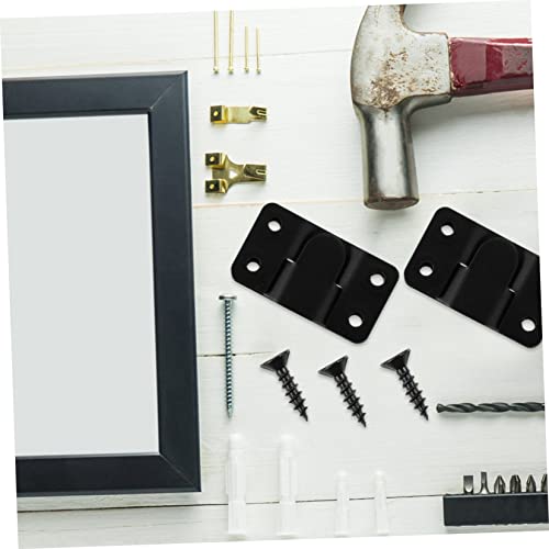 Image of 10sets Mirror Mount Picture Frame Clips Heavy Duty Interlocking Backing Brackets for Secure Hanging Stainless Steel Hooks for Art Mirrors and Decorations