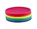 Produktbild Kikkerland GC19 Rainbow Silicone Coasters (Set of 8), Multicolored
