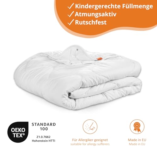 sleepling Kinderdecke 100x135 cm, 4 Jahreszeiten Bettdecke für Kinder, Vierjahreszeiten Steppdecke, 100% Mikrofaser, Decke Made in EU, Ökotex 100, waschbar 60 Grad
