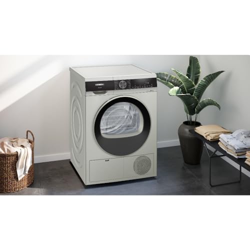 Image of SIEMENS 8 kg Fully Automatic Front load Condenser Tumble Clothes Dryer WP31G208IN, Silver Inox, Inbuilt Heater