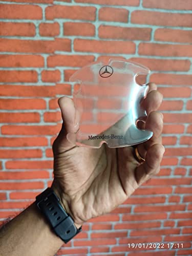Image of BFRC 3D Gel Finish Car Door Transparent Handle Cup Scratch Guard Sticker Universal for Specific Brand (Pack of 4) (MRDRVAR) (Benz)
