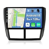 YUNTX [6GB+128GB] Android 14 2 Din Autoradio pour Subaru Forester/Impreza 2007 2012 [Intégré CarPlay/Android Auto/DSP/GPS] IPS 2.5D 9