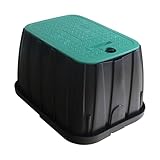 Coffret de vanne en plastique avec couvercle pour vanne d'irrigation système d'arrosage enterré boîte souterraine coffret pour compteur d'eau extérieur regard pour vanne arrosage (520x393x320mm)