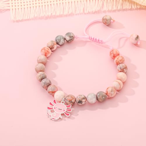 Axolotl/Horse Charm Bracelet Stuff Who Loved Horse/Axolotl Valentines Christmas Birthday Jewelry Gifts for Girls Kids Daughter