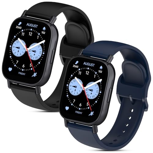 RenSheng 2 Piezas Correas Compatible con Redmi Watch 5 Active/Redmi Watch 5 Lite Pulsera, 22MM Correa Deportiva de Silicona Suave y Transpirable Pulseras para Redmi Watch 5 Active Correas