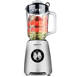 Quiet Smoothie Blender with 50 Oz Glass Jar,Professional Kitchen Blender for Shakes and Smoothies,Countertop Blender Speed Adjustable for Ice Crush Frozen Fruit Puree Mlikshakes