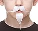 Mustaches Self Adhesive, Novelty, Fake, Small Handlebar with a Goatee, White Color