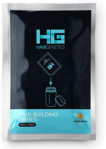 Hair Genetics Advanced Hair Building Fibres Large 50g Refill Pack (Black)