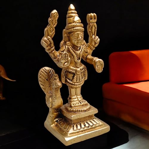 Estatua de Lord Murugan en Latón de 3 Pulgadas miniatura 6