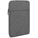 moex Tablet Hülle für Doogee V Pad 5G Tasche mit Reißverschluss & Fach für Zubehör, Nylon Stoff Sleeve weich Gepolstert, Schutzhülle Minimalistisch Dash Hülle, Dunkelgrau