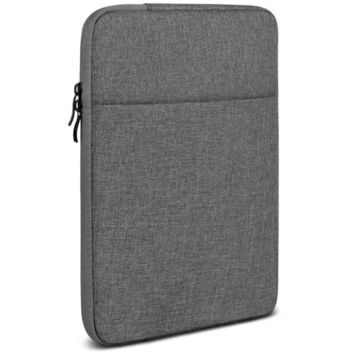 moex Tablet Hülle für Doogee V Pad 5G Tasche mit Reißverschluss & Fach für Zubehör, Nylon Stoff Sleeve weich Gepolstert, Schutzhülle Minimalistisch Dash Hülle, Dunkelgrau