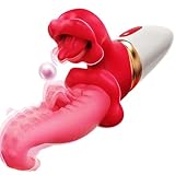 Gobeken Dildo Vibrator Vibration für Frauen, 7 Vibrieren Lecken & Flattern Sex Spielzeug für die Frau Paare, Vibratorensets für Frauen Klitoris G Punkt Nipple Anal Dildos Sexspielzeug Blowjob Sex Toys