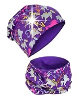 HECKBO Pferd Kinder Mütze & Schlauchschal – 360° Reflektor – Stretch – 2–8 Jahre – Mütze Schal Set Mädchen – Perfekt für Ponyhof, Stallwege & Outdoor-Mode (48–54 cm)
