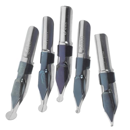 LIFKOME 5Pcs Calligraphy Dip Pen Nibs Replacement Tips for Fountain Pens Nibs for Lettering and Calligraphy Durable and Easy to Use for Students and Artists